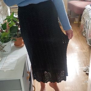 Rachel by Rachel Roy Pencil Midi Black Skirt XS